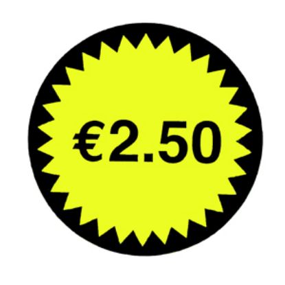 Picture of Labels Flashed €2.50 (1000) x1